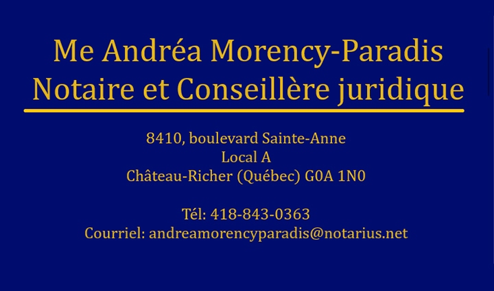 Me Andréa Morency-Paradis, Notaire